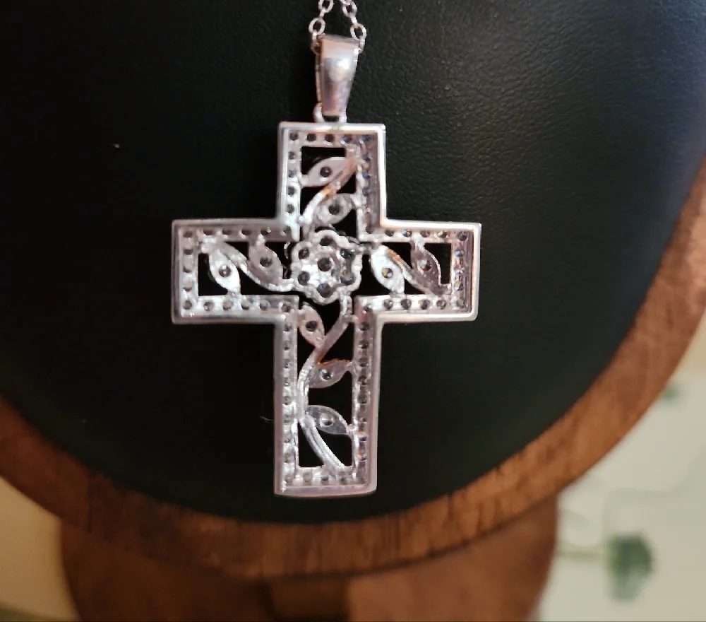 Michael O'Connor Bella Luce Cross Pendant With Chain - Picture 3 of 8